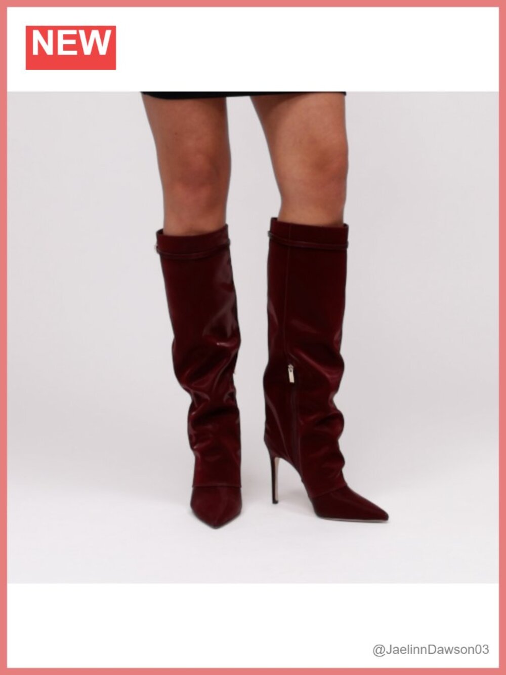 Jessica Simpson Paeril Faux Leather Wide Calf Knee High Stiletto Boot - Picture 6 of 6